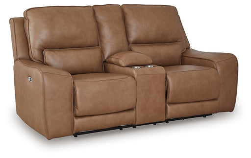 DeepWakes Power Reclining Loveseat with Console - Furniture Source (IA) 