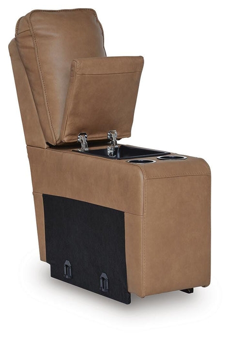 DeepWakes Reclining Sectional with Storage Console - Furniture Source (IA) 