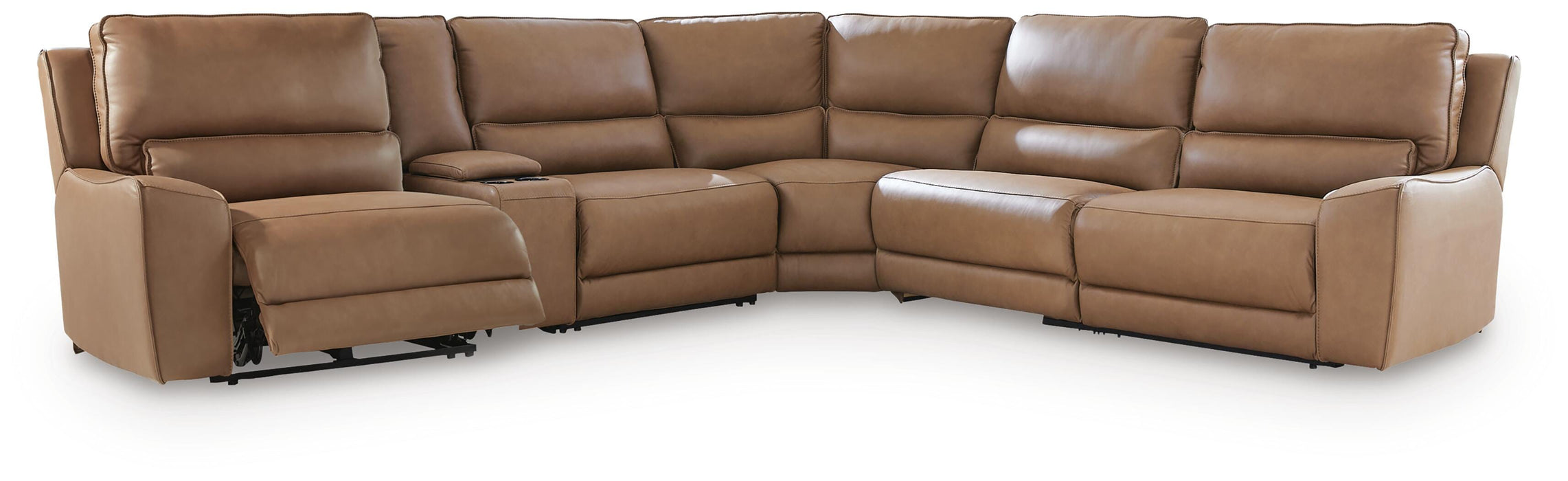 DeepWakes Reclining Sectional with Storage Console - Furniture Source (IA) 