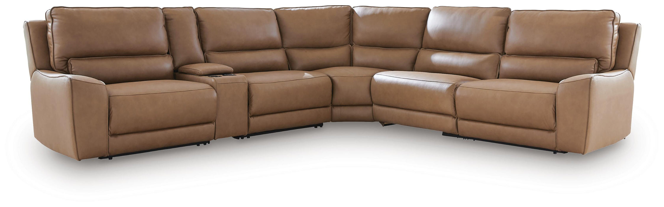 DeepWakes Reclining Sectional with Storage Console - Furniture Source (IA) 