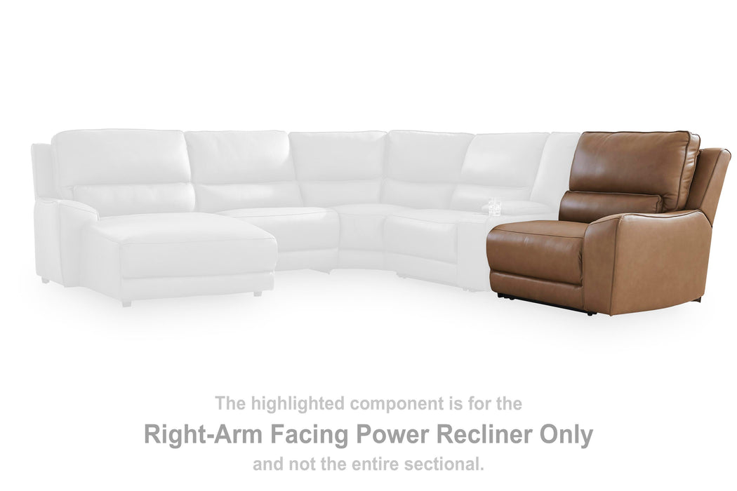 DeepWakes Reclining Sectional with Storage Console - Furniture Source (IA) 