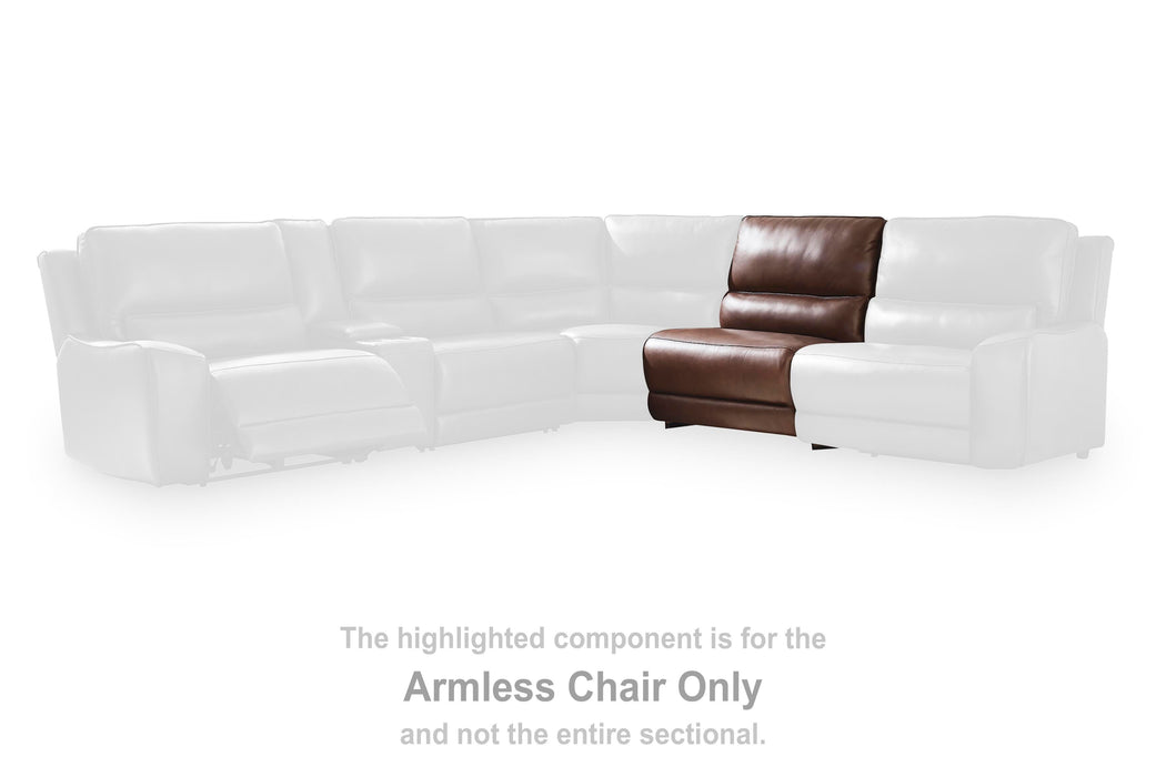 DeepWakes Reclining Sectional with Storage Console - Furniture Source (IA) 