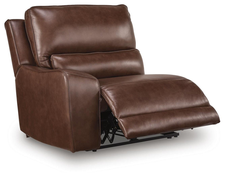 DeepWakes Reclining Sectional with Storage Console - Furniture Source (IA) 