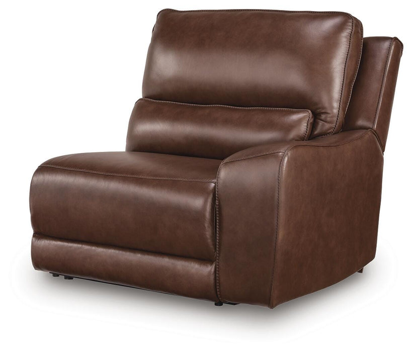 DeepWakes Reclining Sectional with Storage Console - Furniture Source (IA) 