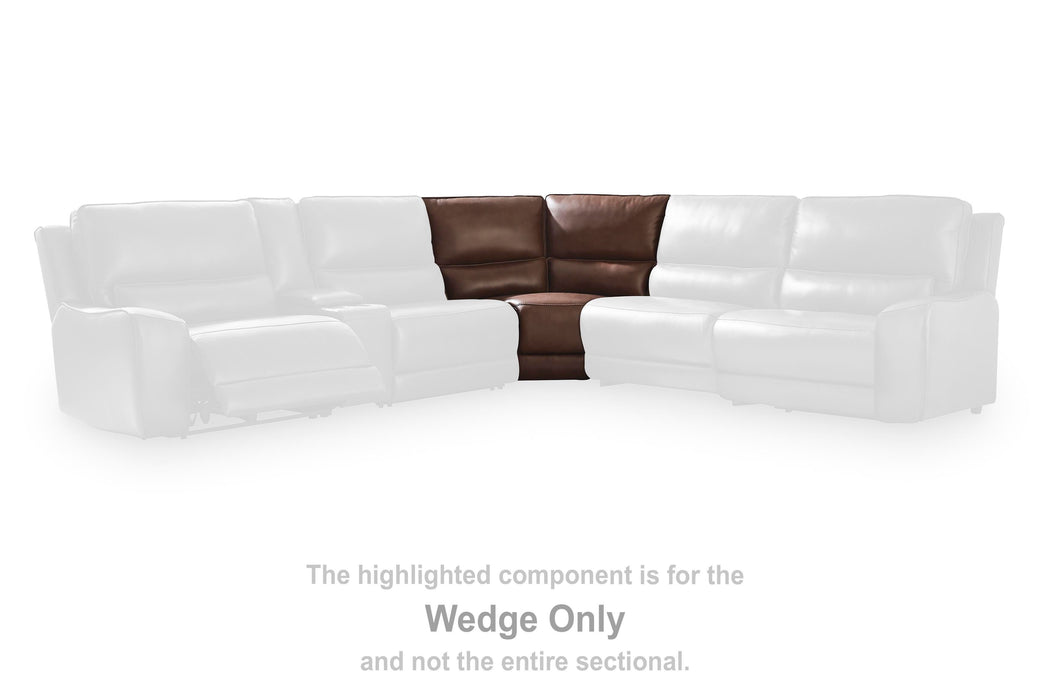 DeepWakes Reclining Sectional with Storage Console - Furniture Source (IA) 