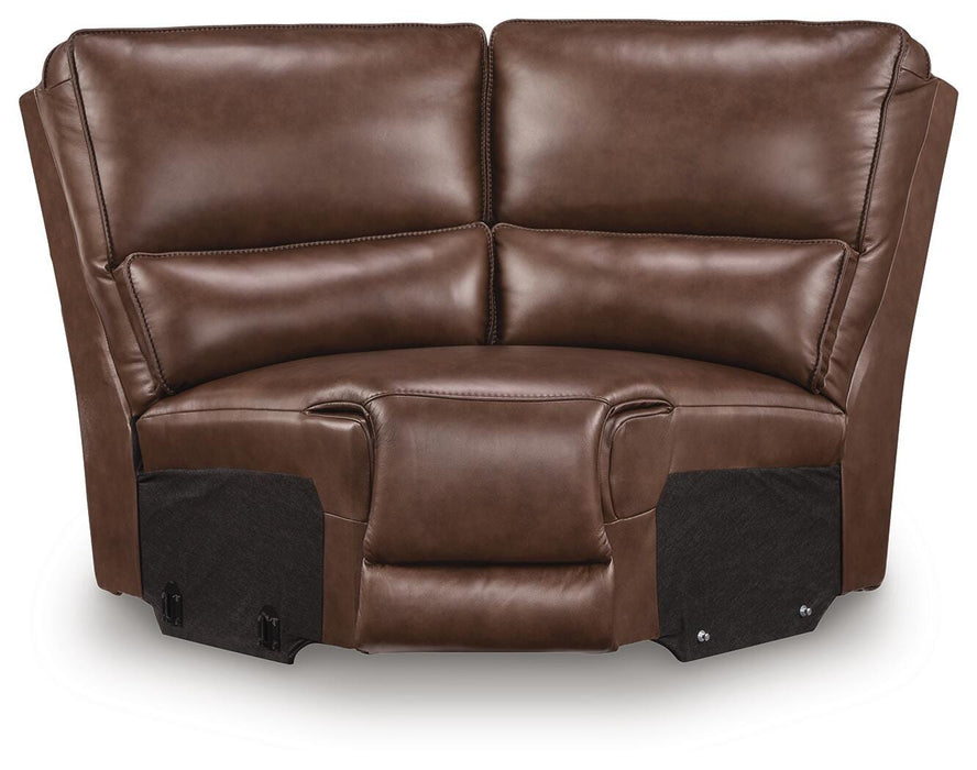 DeepWakes Reclining Sectional with Storage Console - Furniture Source (IA) 