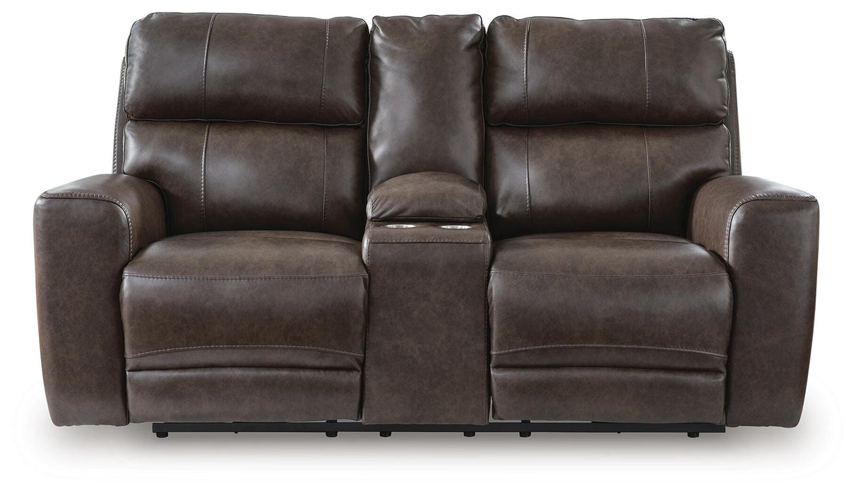 Crossplex Power Reclining Loveseat with Console - Furniture Source (IA) 