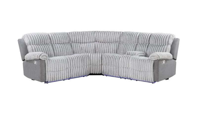 U6028 - Reclining Sofa / Console Reclining Loveseat - Gray