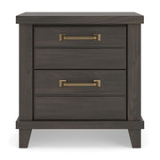 Vonitta Bay - Two Drawer Night Stand - Dark Brown - Furniture Source (IA) 
