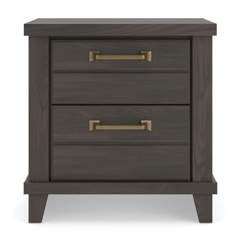 Vonitta Bay - Two Drawer Night Stand - Dark Brown - Furniture Source (IA) 