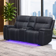 Hartley - Reclining Console Loveseat - Furniture Source (IA) 