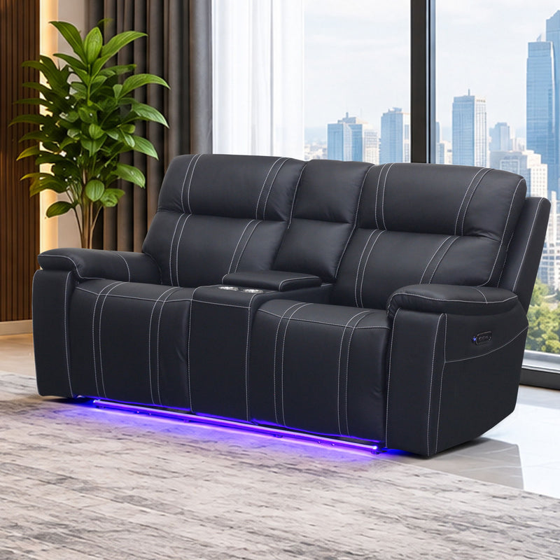 Hartley - Reclining Console Loveseat - Furniture Source (IA) 