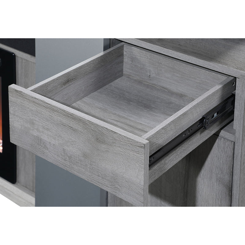 Zoro - 76" Entertainment Unit With Bluetooth Speaker - Dark Brown / White