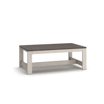 Vista Highlands - Rectangular Cocktail Table - Brown / White - Furniture Source (IA) 