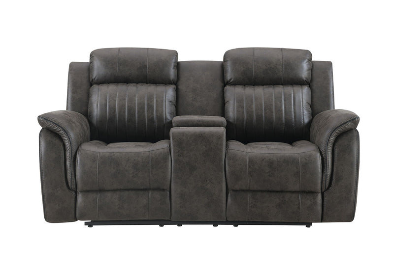 U8517 - Reclining Sofa / Console Reclining Loveseat - Gray