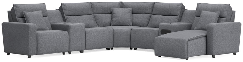Modmax II - Reclining Sectional - Salt And Pepper