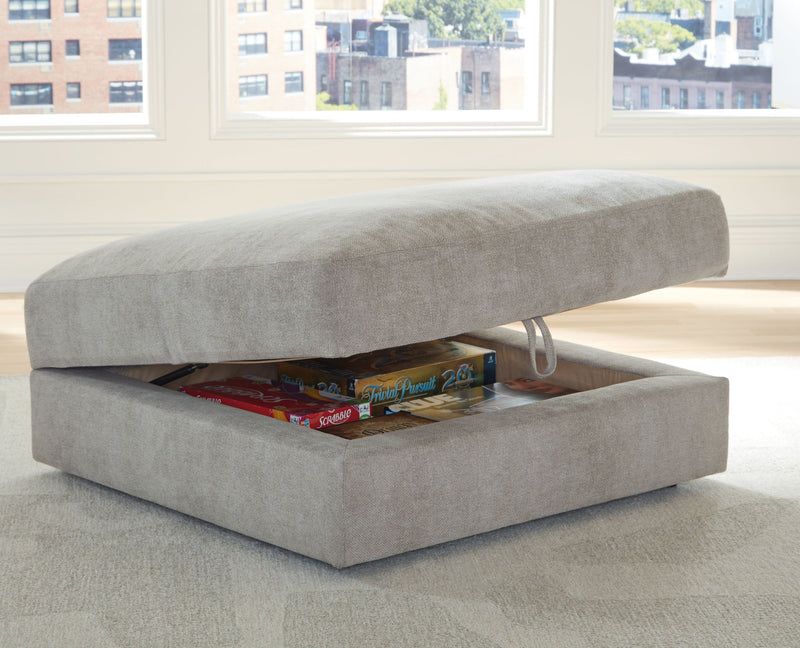 Aslan Court - 6 Pc. - 5-Piece Sectional, Ottoman - Pebble
