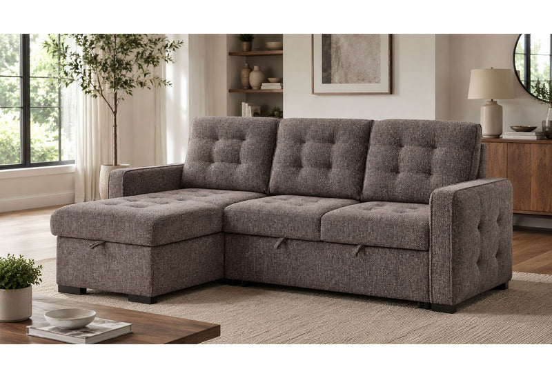 U0707 - Reversible Sofa Bed - Dark Brown