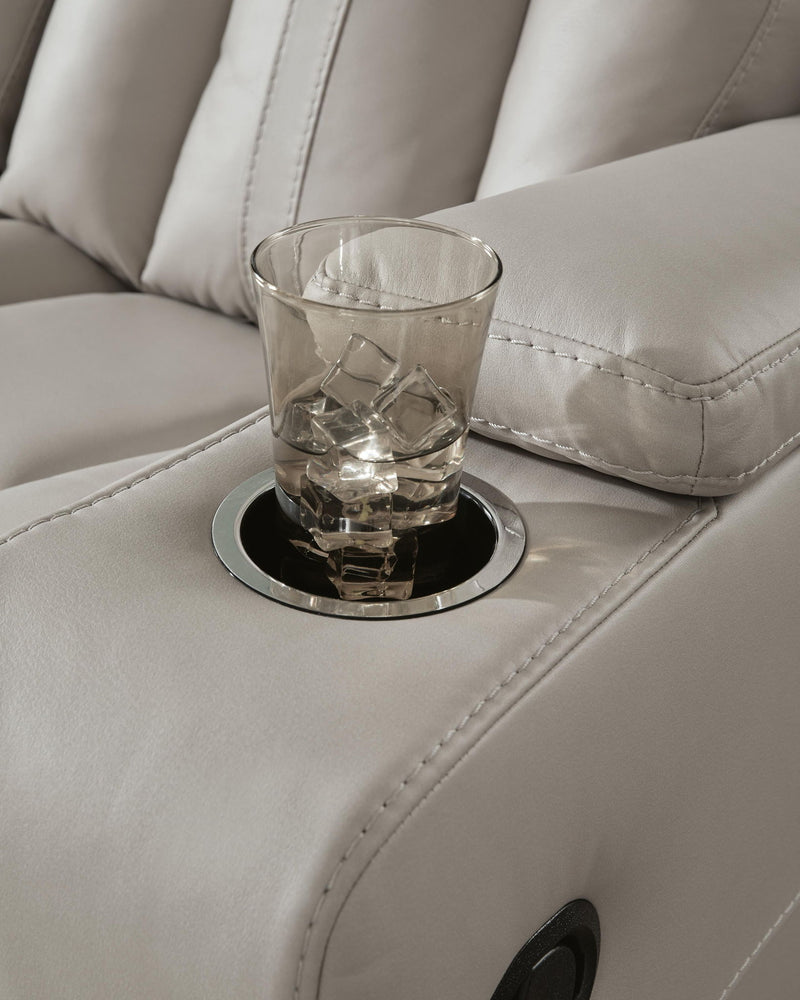 Elevate Edges - Reclining Sofa With Drop Down Table - Coin