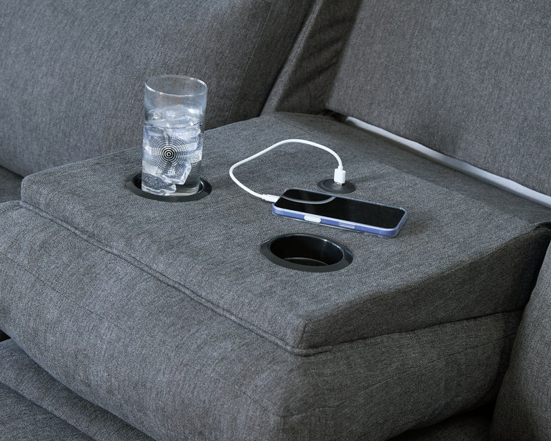 Side-Swipe - Reclining Sofa With Drop Down Table