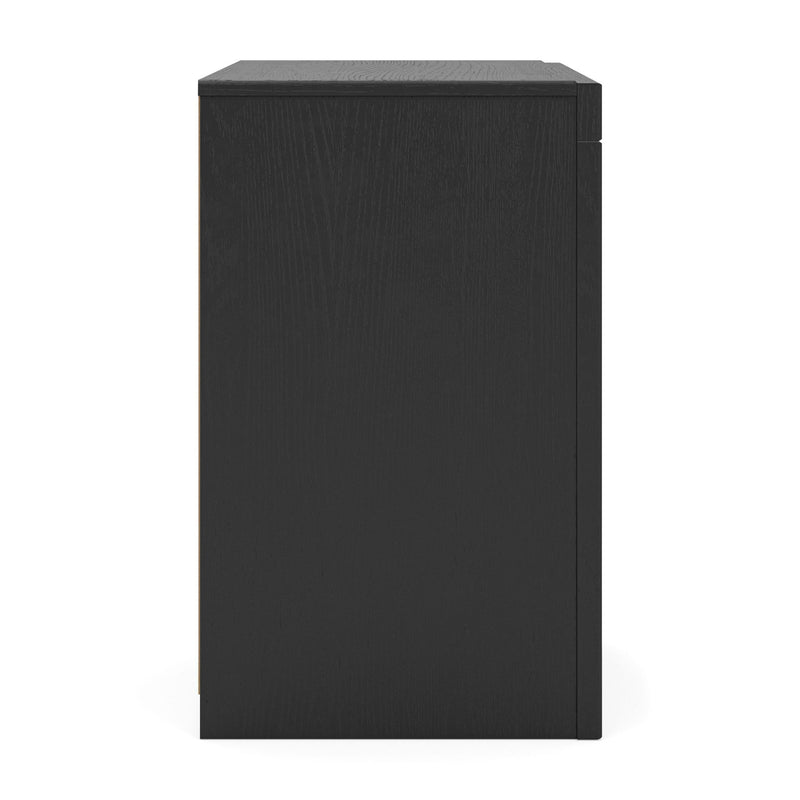 Stabotta - Two Drawer Night Stand - Black - Furniture Source (IA) 