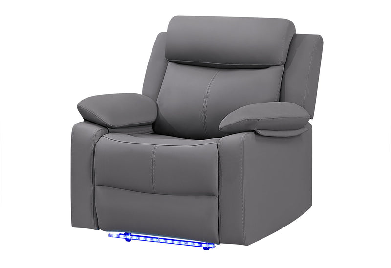 U6026 - 3 Piece Living Room Set (46A Reclining Sofa, Console Reclining Loveseat With Speaker) - Gray