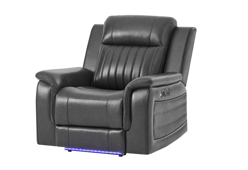 U8879 - 3 Piece Living Room Set (Sofa, Loveseat, Chair) - Charcoal