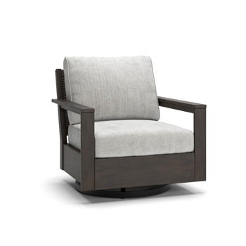 Mesa Valley - Swivel Lounge With Cushion - Light Gray / Dark Brown - Furniture Source (IA) 