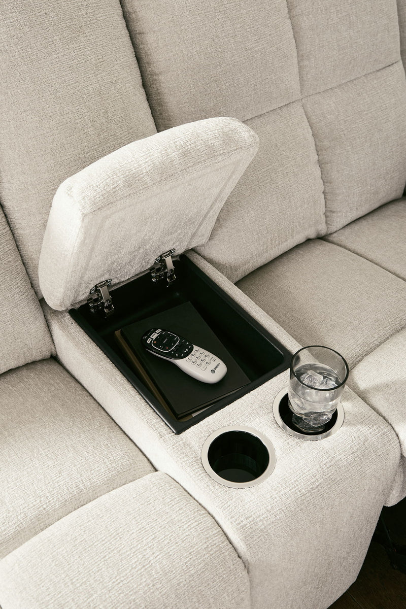 Orlen - Double Reclining Loveseat With Console - Winter