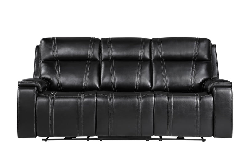 U8880 - Power Reclining Sofa With Armrest Cupholder, DDT With Watch Charger - Black