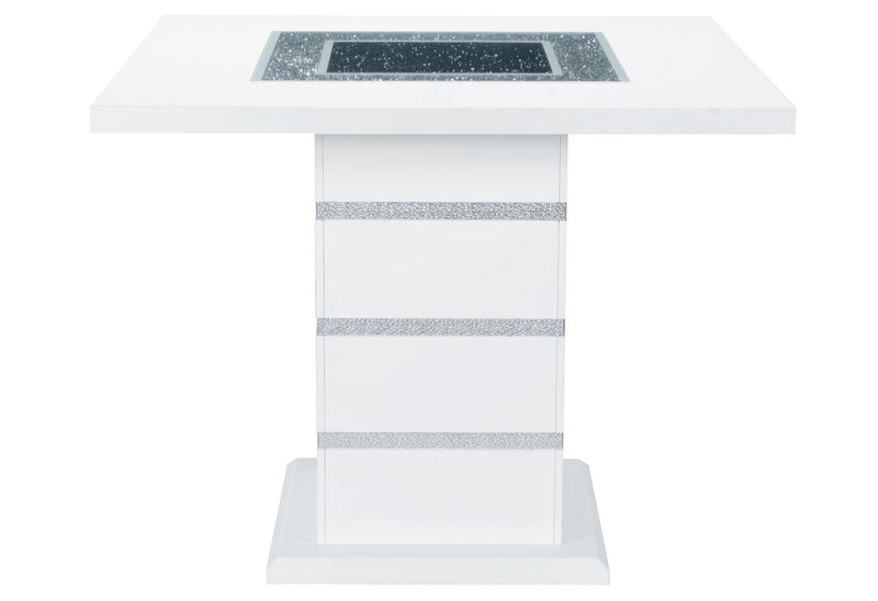 Monaco - 9 Piece Dining Room Set (Dining Table And 8 Dinning Chairs) - Gray / White
