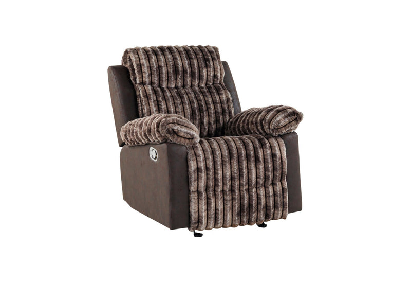 U6028 - 3 Piece Living Room Set (Reclining Sofa / Console Reclining Loveseat / Glider Recliner) - Brown
