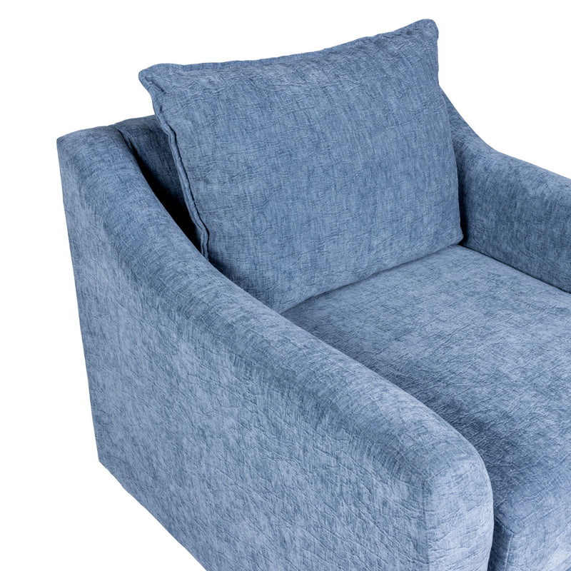 Sylvie - Swivel Chair - Blue Slate
