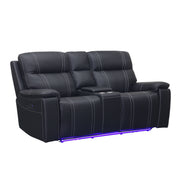 Hartley - Reclining Console Loveseat - Furniture Source (IA) 