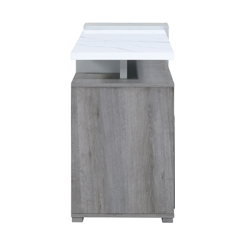 Zoro - 76" Entertainment Unit With Bluetooth Speaker - Dark Brown / White