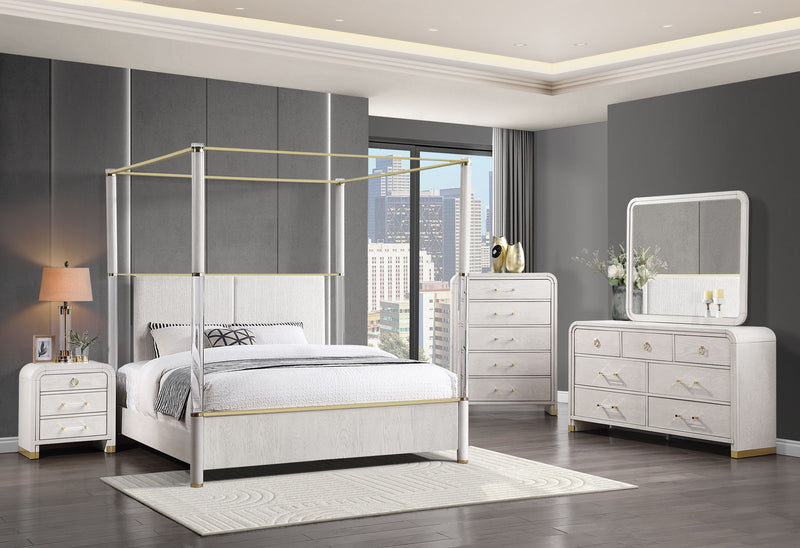 Malmo - King Poster Bed - Oak