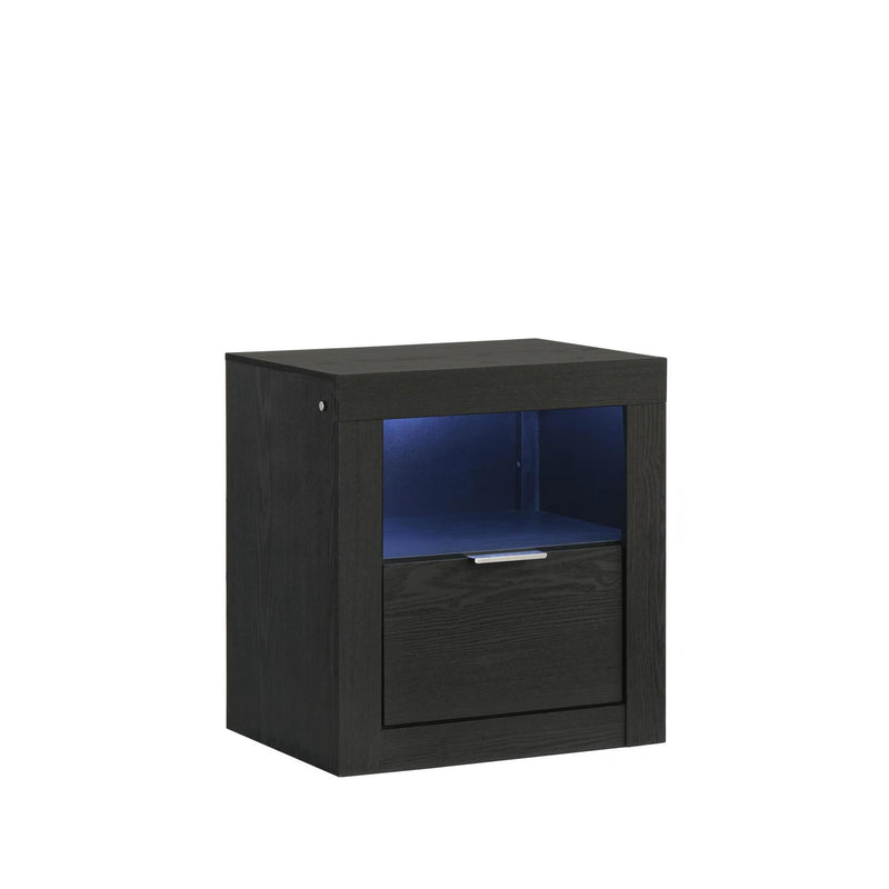 Asher - Nightstand With LED Light - Smoke - Furniture Source (IA) 