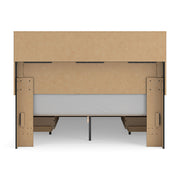 Stabotta - Queen Bookcase Bed With Storage Footboard And 2 Under Bed Storage Units - Black - Furniture Source (IA) 