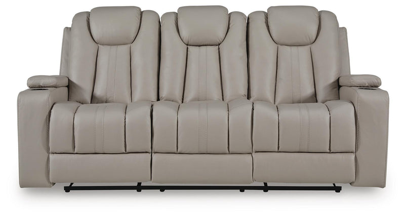 Elevate Edges - Reclining Sofa With Drop Down Table - Coin