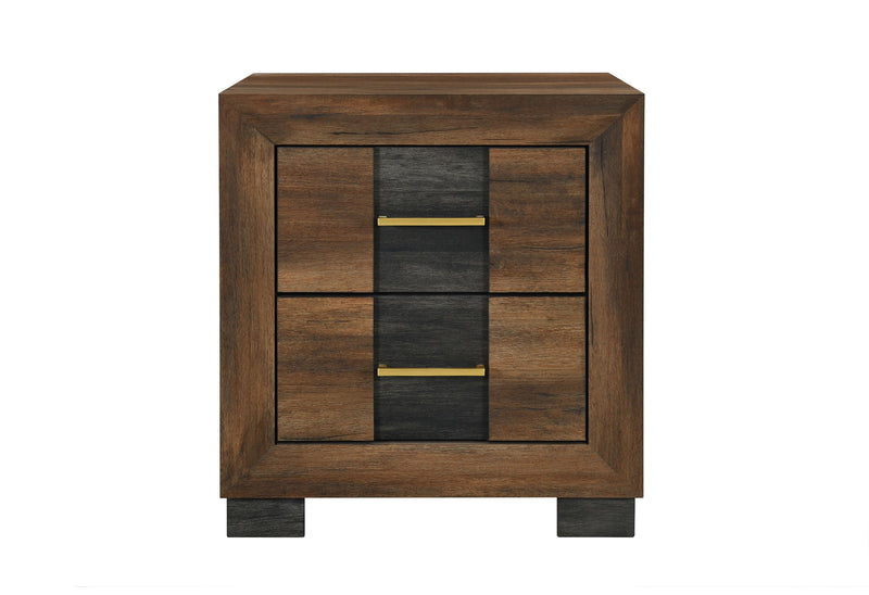 Optimus - 4 Piece Bedroom Set (Queen Bed, Dresser, Mirror And Nightstand) - Black / Brown