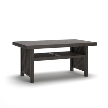 Mesa Valley - Rectangular Multi-Use Table With Umbrella Option - Dark Brown - Furniture Source (IA) 