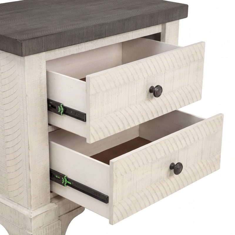 Augusta - Two Drawer Nightstand With USB Port - Furniture Source (IA) 