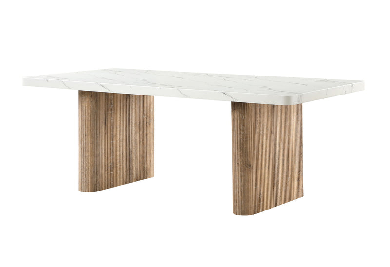 D2504 - 7 Piece Dining Room Set (Dining Table And 6 Dining Chairs) - Light Gray / White
