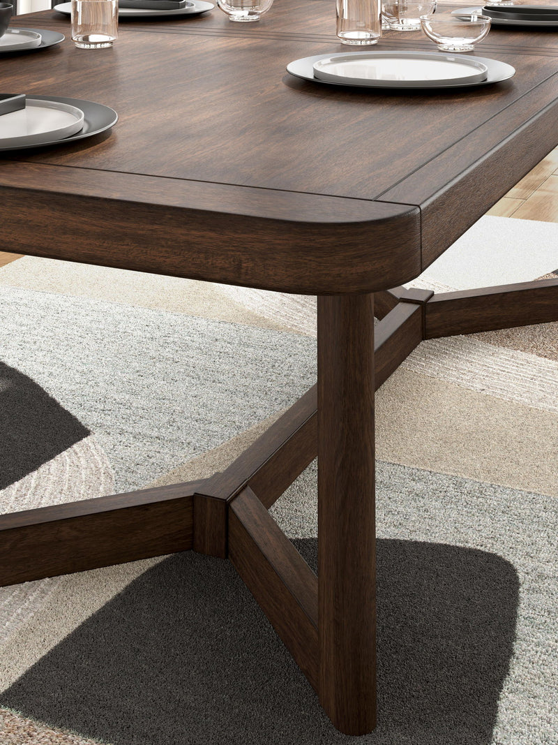 Dilenno - Rectangular Dining Room Extension Table - Dark Brown