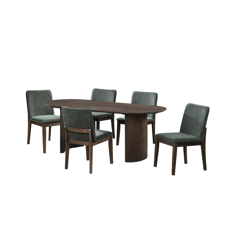 Kody - 79" Oval Fixed-Top Dining Table Set