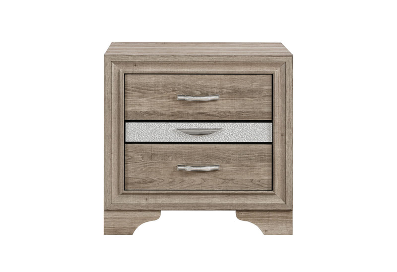 Seville - 5 Piece Queen Bedroom Set (Bed, Dresser & Mirror, Nightstand, Chest) - Natural