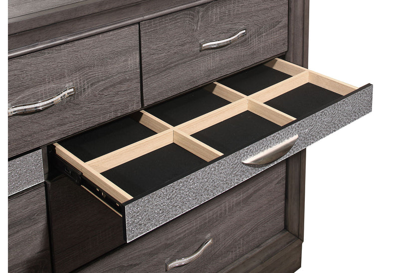 Seville - 5 Piece Full Bedroom Set - Dark Gray