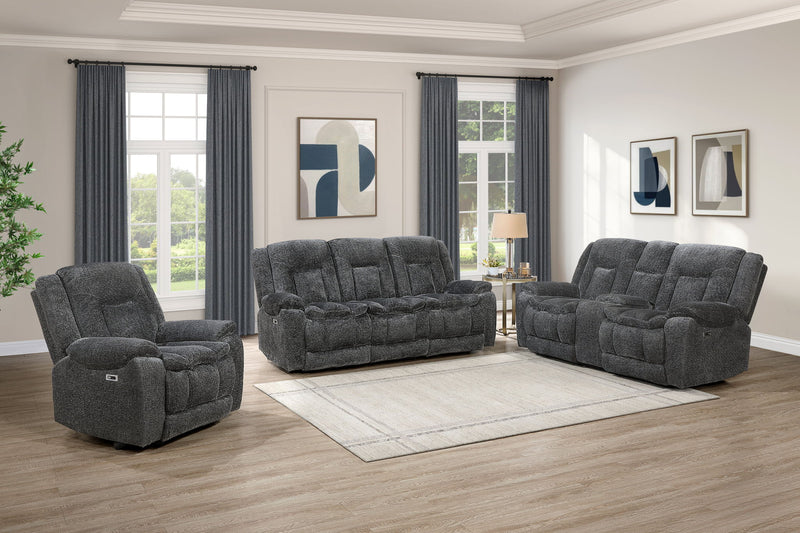 Stanwick - Reclining Console Loveseat - Gray
