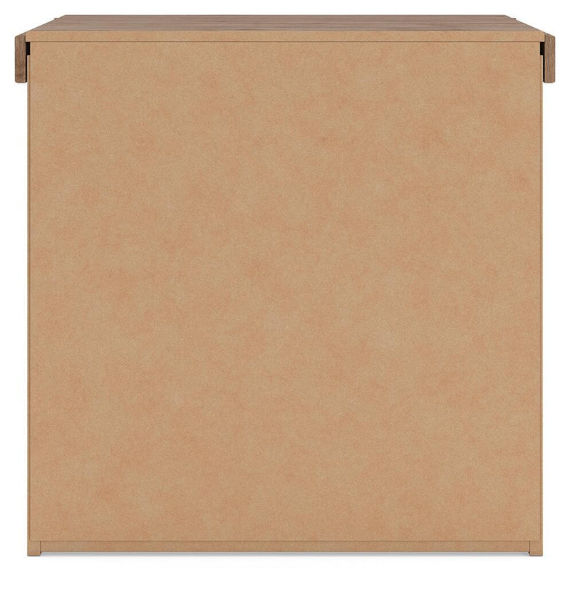 Savonport - Two Drawer Night Stand - White / Brown