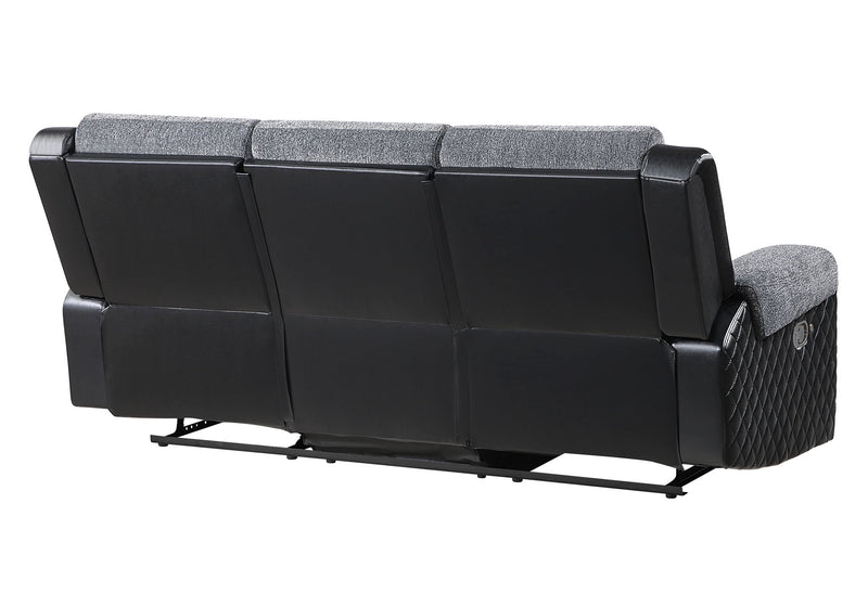 U5914 - Console Reclining Loveseat And Recliner Sofa - Black / Gray